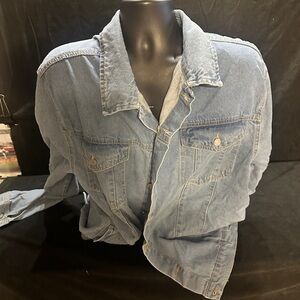 Casual Blue Denim Jacket-boohoo Mann new with tags-size 5XL-#472